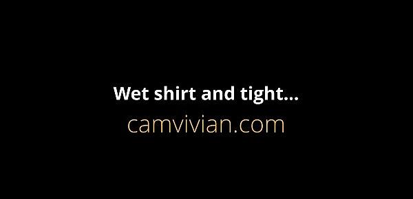  Wet shirt and tight panties mean good fun